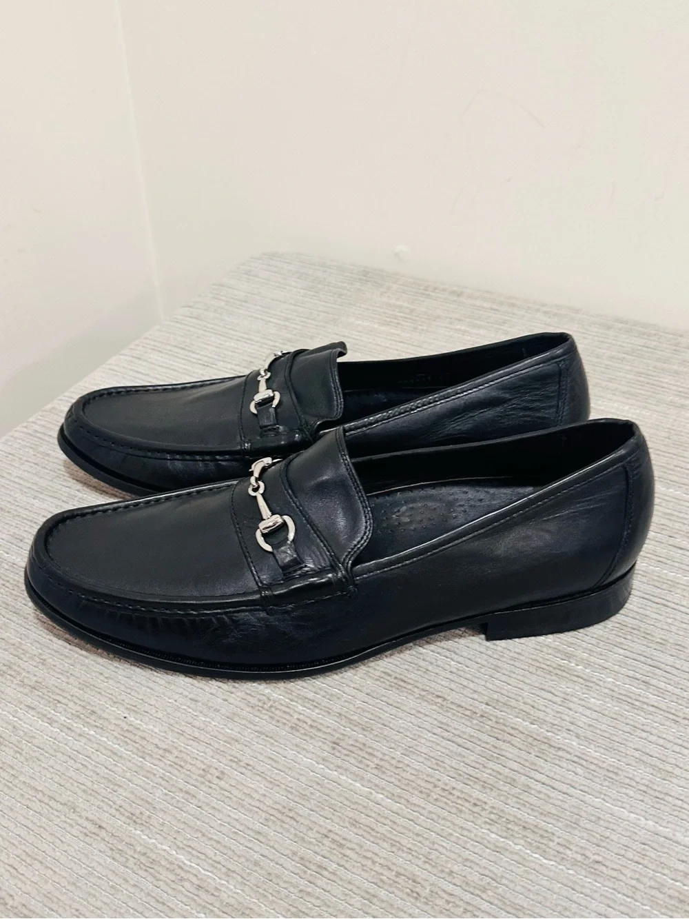 Cole Haan Mens Ascot II Loafer Size 12M Black Leather Bit Strap Moc Dress Shoe